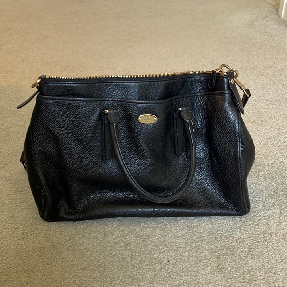 Coach crossbody leather tote